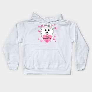 Happy Valentines Day with Dog Kids Hoodie